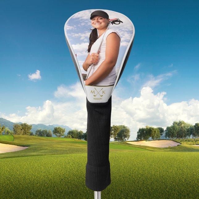 Custom Photo | Personalised Monogram Golf Lady Head Cover (Creator Uploaded)