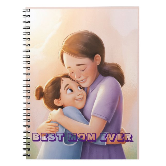Custom Photo Personalised Name Best Mum Ever  Notebook (Front)