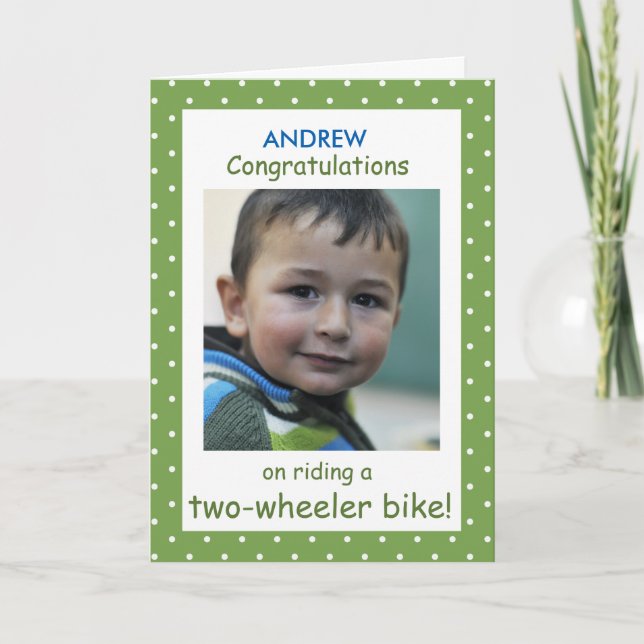 Custom Photo Personalised Name Congratulations Card (Front)