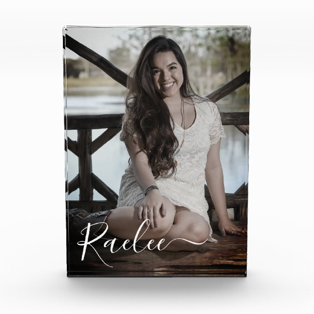 Custom Photo Personalised Name Elegant Keepsake (Front)