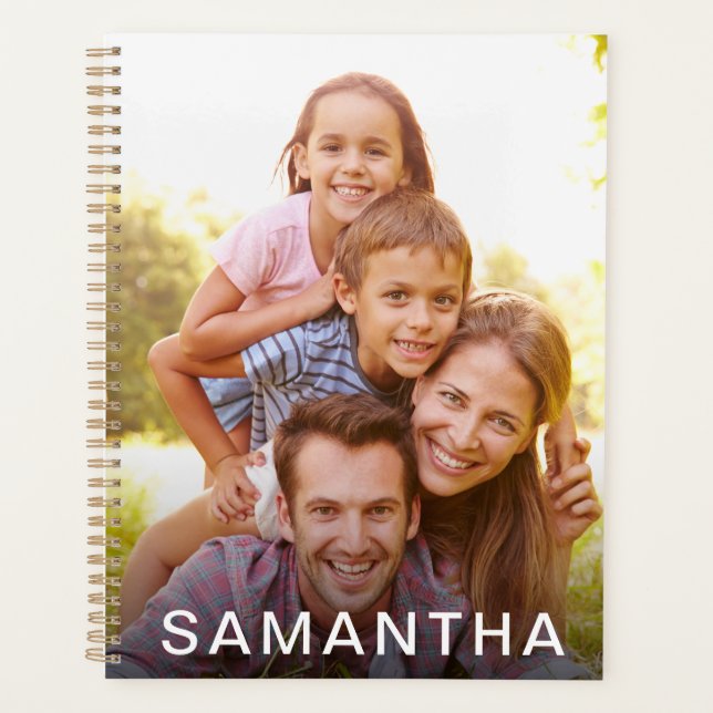 Custom Photo Personalised Name Planner (Front)