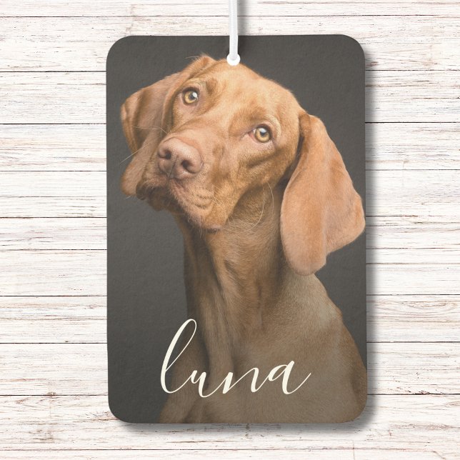 Custom Photo Personalised Pet Name Car Air Freshener (Pet Dog Photo Air Freshener)