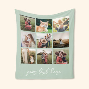 Custom Photo Personalised Picture Collage Fleece Blanket