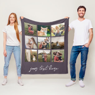 Custom Photo Personalised Picture Collage Fleece Blanket