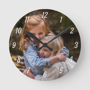 Custom Photo Personalised  Round Clock