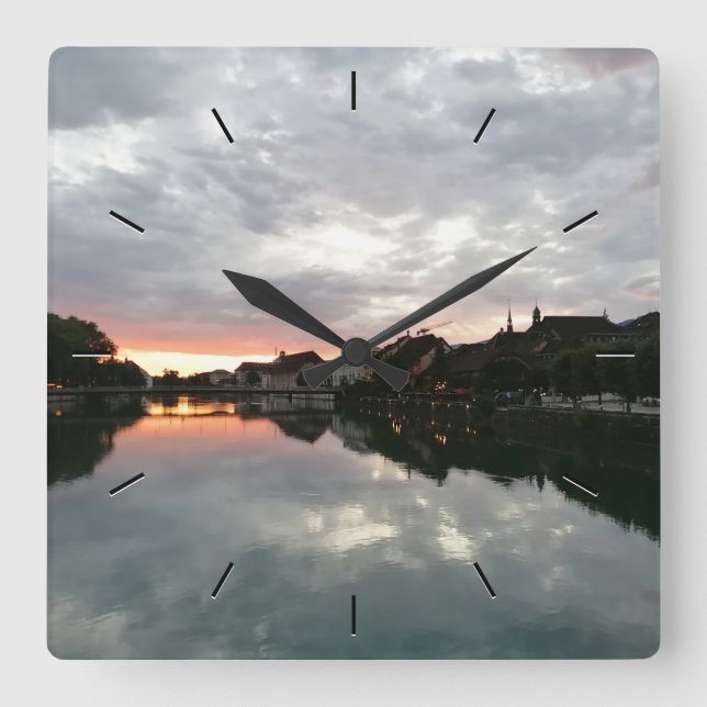 Custom Photo Personalised Square Wall Clock (Front)