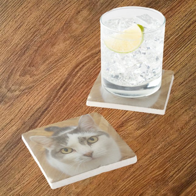 Custom Photo Personalised Stone Coaster (Creator Uploaded)