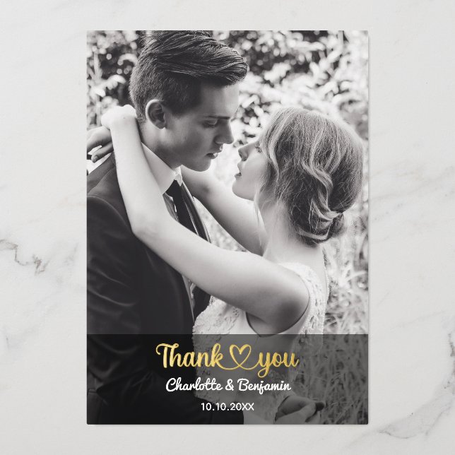 Custom Photo Personalised Stylish Romantic Wedding (Front)
