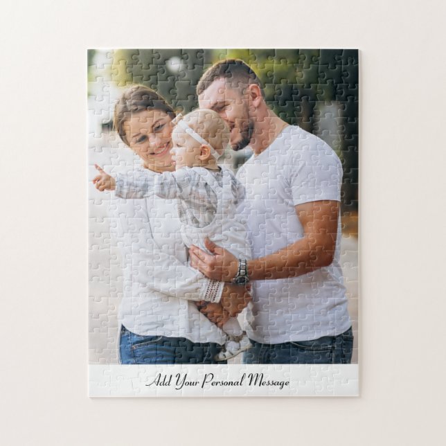 Custom Photo Personalised Text Jigsaw Puzzle (Vertical)