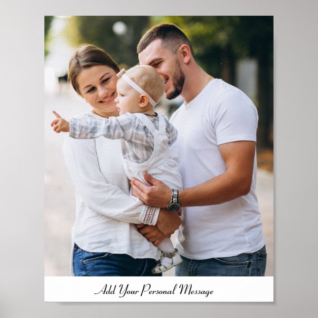 Custom Photo Personalised Text Poster (Front)
