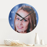 Custom Photo Personalised Wall Clock<br><div class="desc">Upload a photo, and easily create your personalised photo wall clock. You can TRANSFER this DESIGN on other Zazzle products and adjust it to fit most of the Zazzle items. Standard Studio designs are made in high-resolution vector graphics for a professional print. Thank you for choosing our designs and stopping...</div>