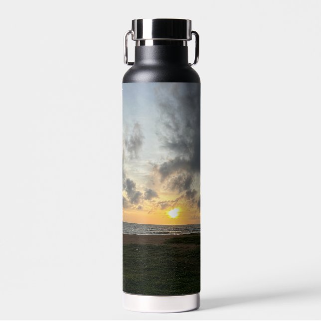 Custom Photo Personalised Wall Clock Water Bottle (Front)
