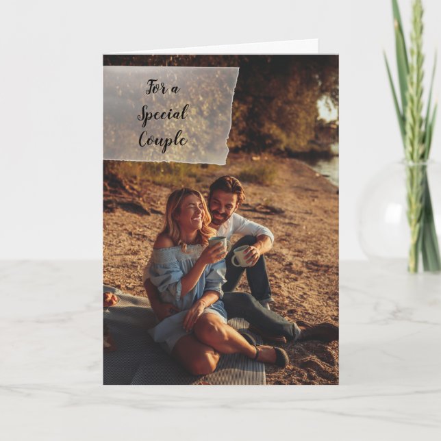 Custom Photo Personalised Wedding Congratulations Card (Front)