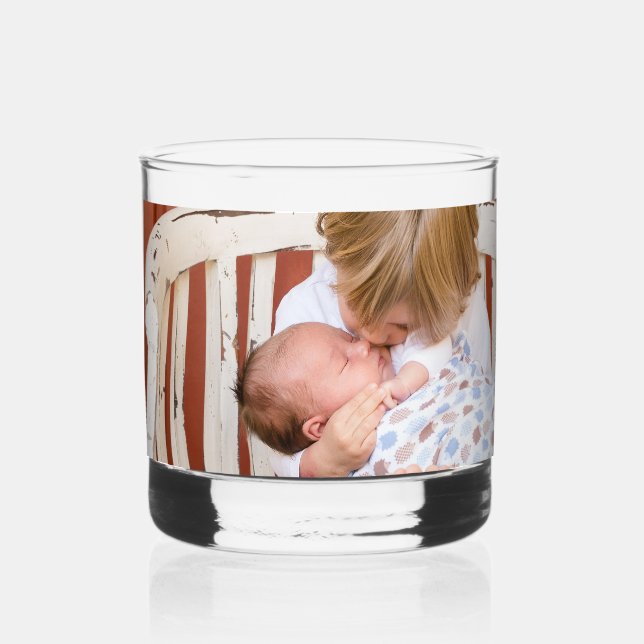 Custom Photo Personalised  Whiskey Glass (Front)
