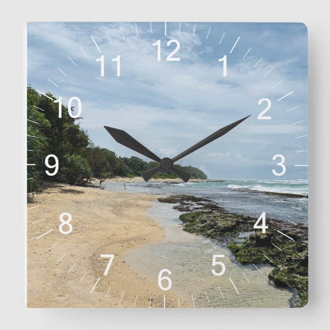 Custom Photo Personalised Wrist Square Wall Clock (Front)