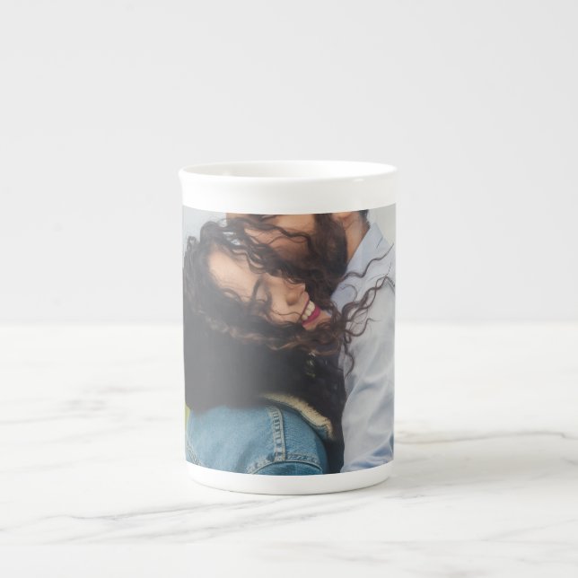 Custom Photo Personalized Bone China Mug (Front)