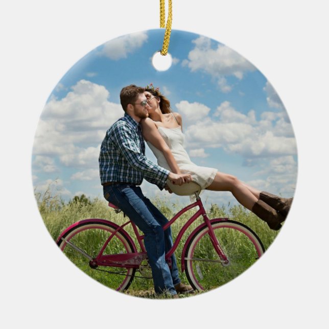 Custom Photo Personalized   Ceramic Ornament (Front)