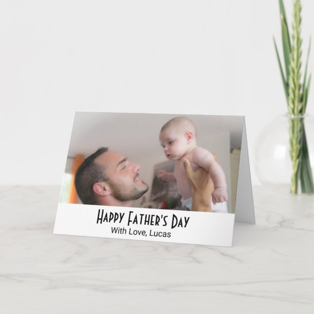 Custom Photo Personalized Father's Day Card (Front)
