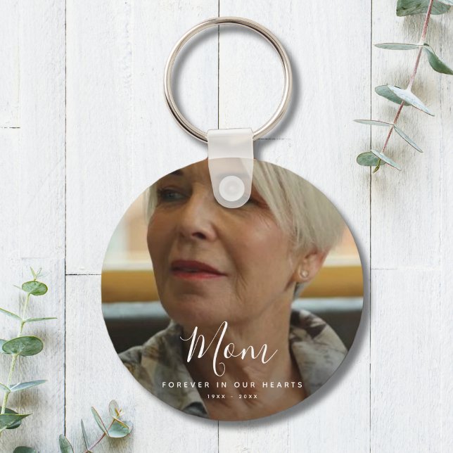 Custom Photo Personalized Memorial Tribute Funeral Key Ring (Creator Uploaded)