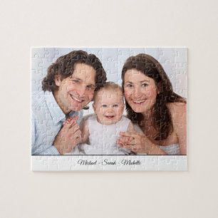 Custom Photo Personalized Name Jigsaw Puzzle