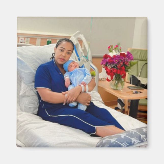 Custom Photo Personalized Refrigerator Magnet (Front)