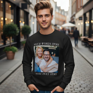 Custom Photo & Personalized Text Graphic Sweatshirt