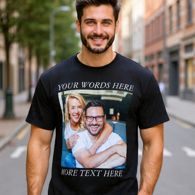 Custom Photo & Personalized Text Graphic Tee (Creator Uploaded)