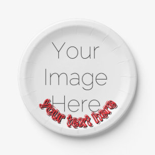 Custom Photo – Personalized text Paper Plate