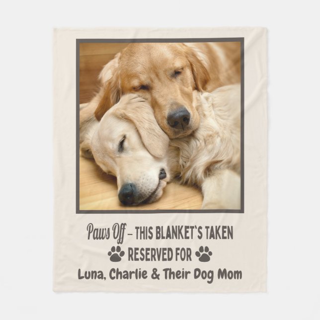 Custom Photo Pet Dog  Fleece Blanket (Front)