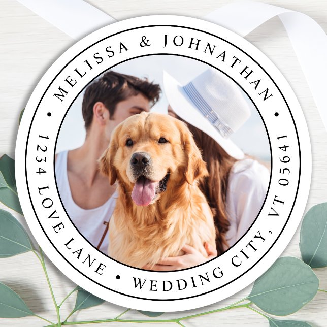 Custom Photo Pet Dog Return Address Label (Creator Uploaded)