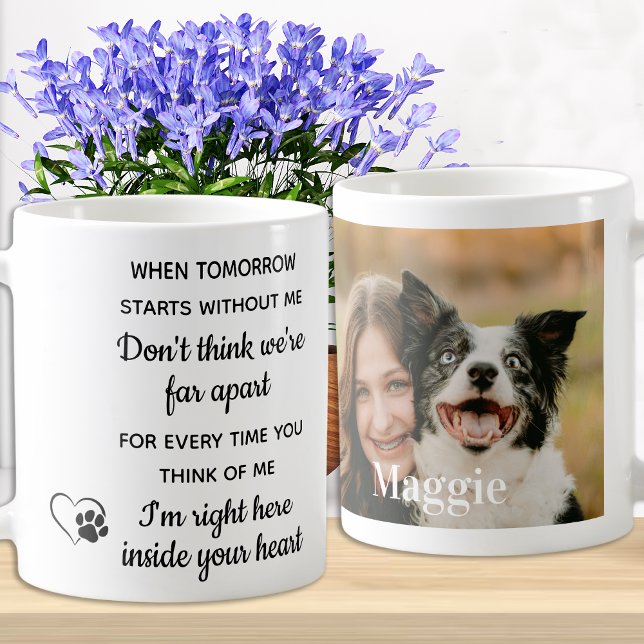 Custom Photo Pet Loss Keepsake Dog Memorial Coffee Mug (Creator Uploaded)