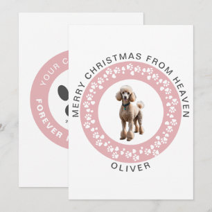 Custom Photo Pet Memorial From Heaven Christmas Holiday Card