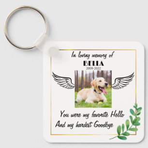 Custom Photo Pet Memorial Personlized Loss of Pet Key Ring