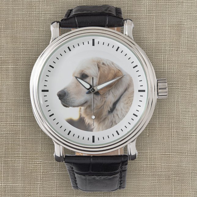 Custom Photo Pet Minimalist Modern Keepsake Watch (Creator Uploaded)