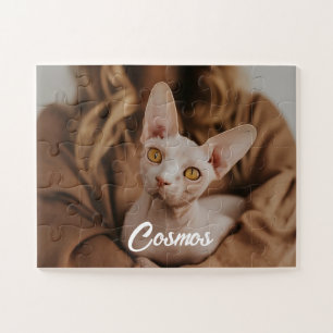 Custom Photo Pet Sphynx Cat Best Friends Family Jigsaw Puzzle