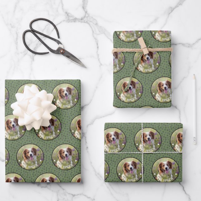 Custom Photo Pet Wrapping Paper Sheet (Front)