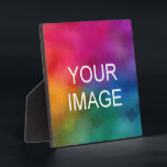 Custom Photo Picture Image Logo Template Square Plaque<br><div class="desc">Custom Upload Your Photo Picture Image Or Logo Modern Elegant Template Home Décor / Frames & Displays / Plaques & Signs / Square Tabletop Plaque with Easel.</div>