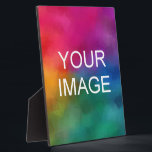 Custom Photo Picture Image Logo Vertical Large Plaque<br><div class="desc">Custom Upload Your Photo Picture Image Or Logo Modern Elegant Template Home Décor / Frames & Displays / Plaques & Signs / Vertical Large Tabletop Plaque with Easel.</div>