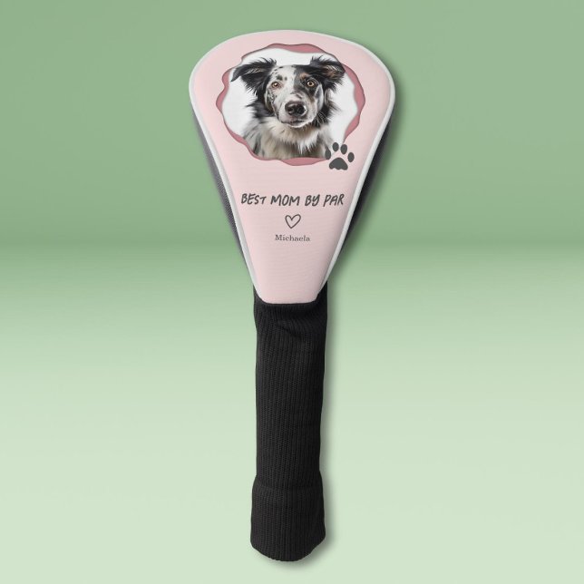 Custom Photo Pink Dog Best Mum by Par Golf Head Cover (Creator Uploaded)