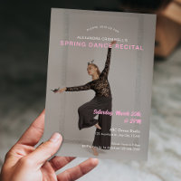 Custom Photo Pink Minimalist Dance Recital