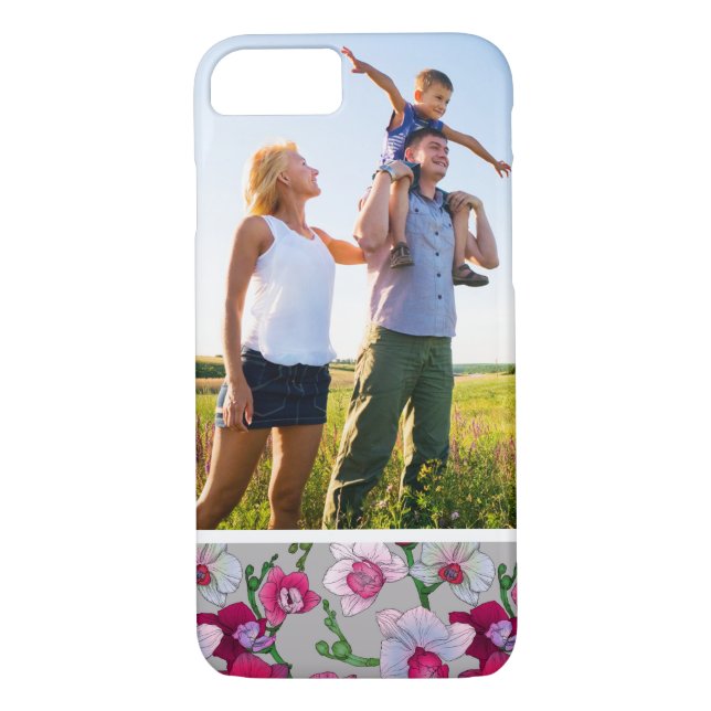 Custom Photo Pink Orchids In Bloom Case-Mate iPhone Case (Back)