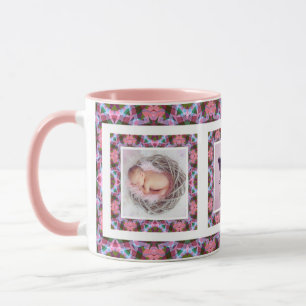 Custom Photo Pink Pattern Mother’s Day Mum Mummy Mug