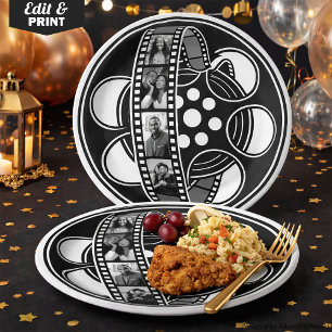 Custom Photo Plates, Hollywood Party Film Strip Paper Plate