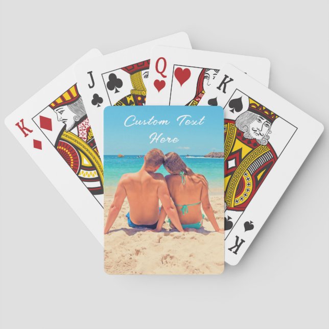 Custom Photo Playing Cards Your Photos and Text (Back)