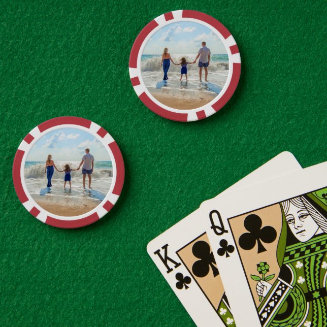 Custom Photo Poker Chips with Your Photos (Poker Table (Double))