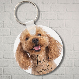 Custom Photo Poodle Personalised Dog Lover Key Ring