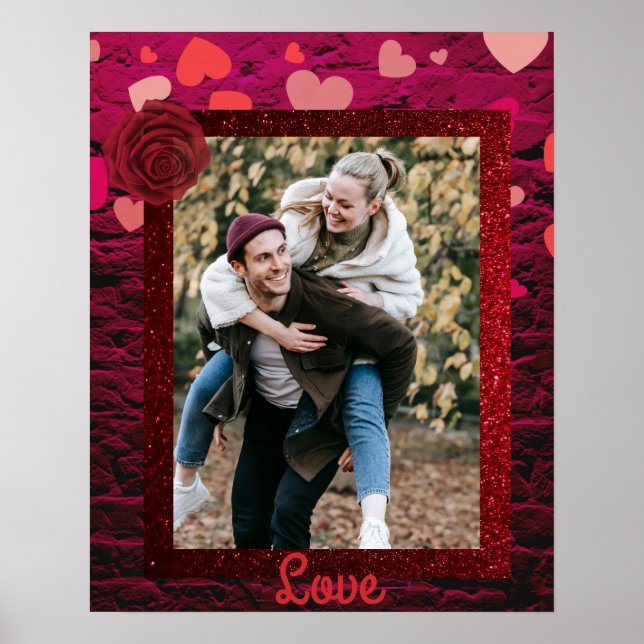 Custom photo poster valentine love gift  (Front)