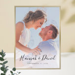 Custom Photo Poster with Whimsical Script<br><div class="desc">Personalise this custom photo poster with your favourite photo! We've included sample text in black, including first names in a lively whimsical script. But please don't feel limited by our example format that uses first names and a date! You can replace the sample names and date with any type of...</div>