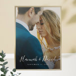 Custom Photo Poster with Whimsical Script<br><div class="desc">Personalise this custom photo poster with your favourite photo! We've included sample text in white, including first names in a lively whimsical script. But please don't feel limited by our example format that uses first names and a date! You can replace the sample names and date with any type of...</div>