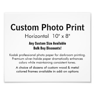 Custom Photo Print - Horizontal 10" x 8"